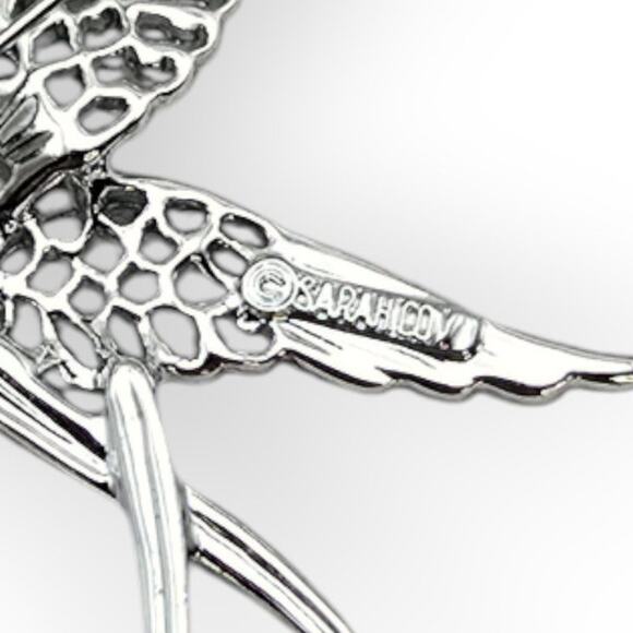 Vintage Sarah Coventry “Peace” Dove Brooch with Original Box – Silver Tone Gift - Picture 7 of 10